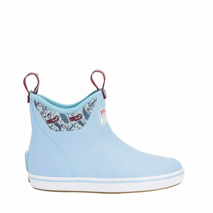 Xtratuf WOMENS SALMON SISTERS 6 ANKLE DECK BOOT LIGHTBLUE