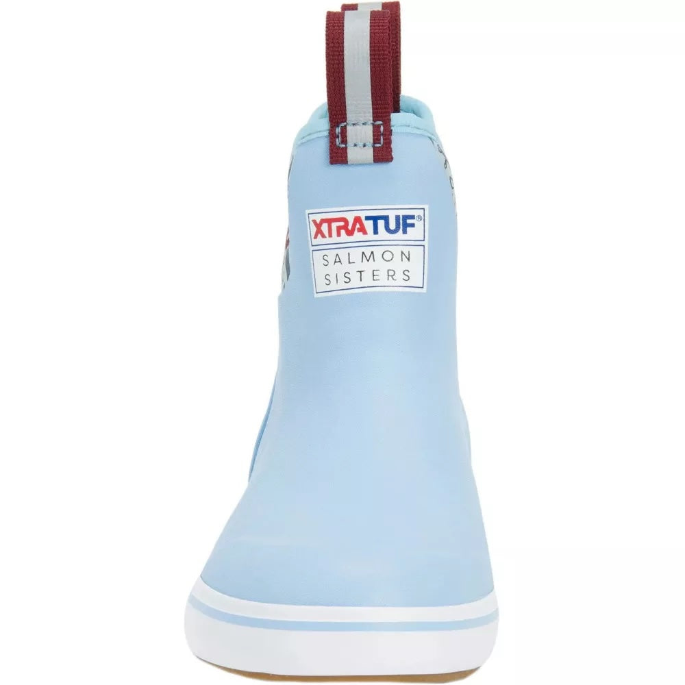 Xtratuf WOMENS SALMON SISTERS 6 ANKLE DECK BOOT LIGHTBLUE