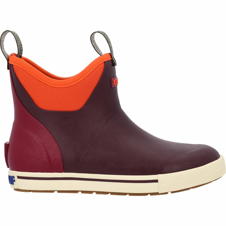 Bottines Xtratuf pour femmes, taille 6 po, couleur Camp Fig/Neon Flare