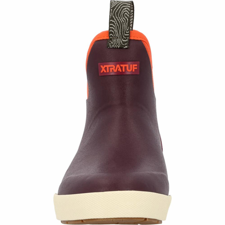 Bottines Xtratuf pour femmes, taille 6 po, couleur Camp Fig/Neon Flare