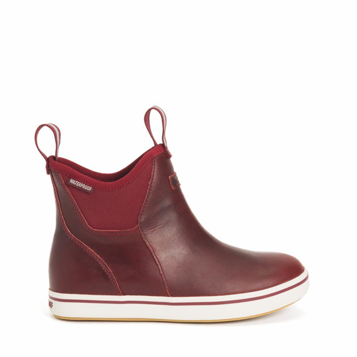 Xtratuf WOMEN'S 6 LEATHER ANKLE DECK BOOT CABERNET