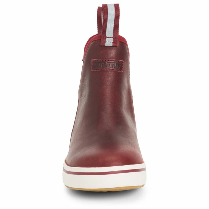 Xtratuf WOMEN'S 6 LEATHER ANKLE DECK BOOT CABERNET