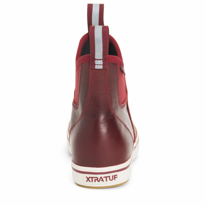 Xtratuf WOMEN'S 6 LEATHER ANKLE DECK BOOT CABERNET
