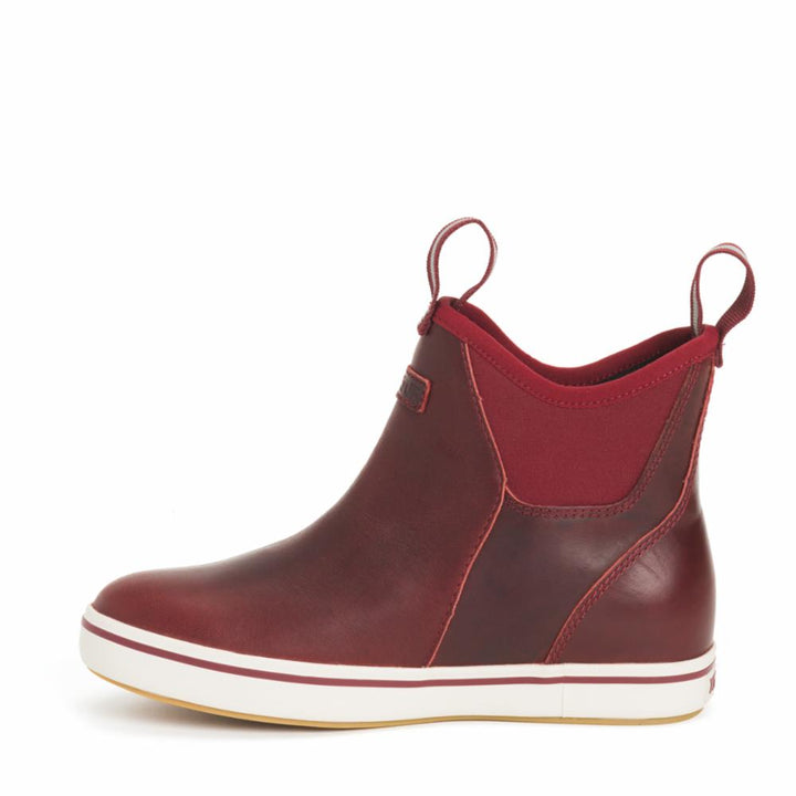 Xtratuf WOMEN'S 6 LEATHER ANKLE DECK BOOT CABERNET