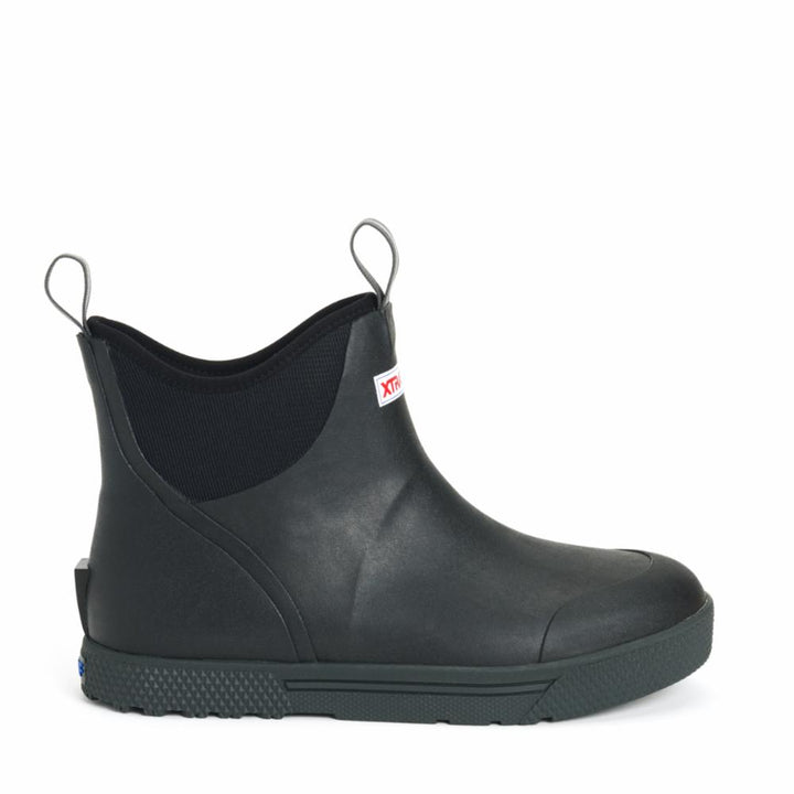 Xtratuf MENS WHEELHOUSE 6 ANKLE DECK BOOT BLACK