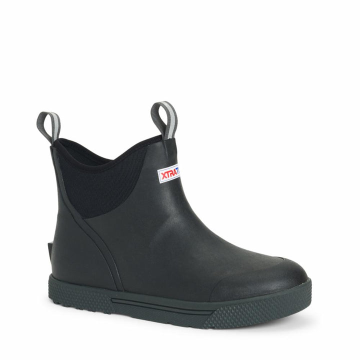 Xtratuf MENS WHEELHOUSE 6 ANKLE DECK BOOT BLACK